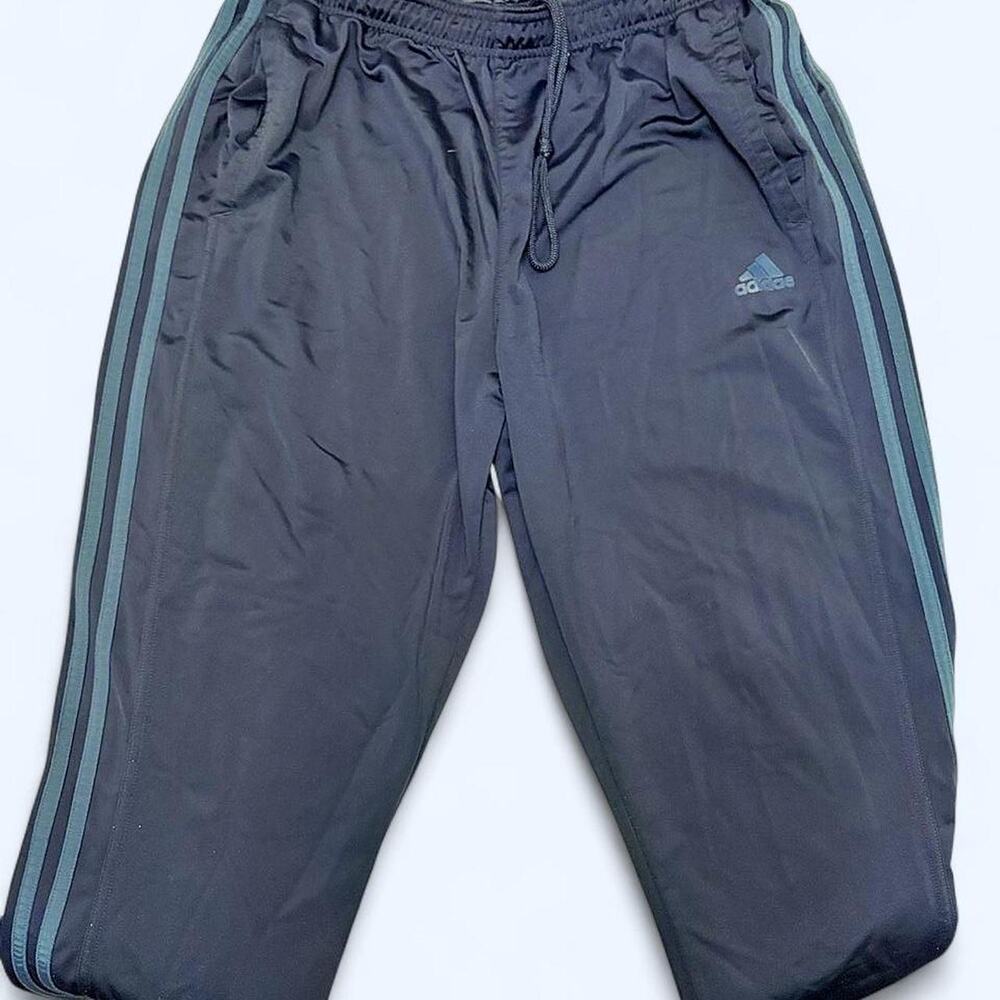 Adidas Men’s XL Navy Climacool 3-Stripe Track Pants Zip Pockets